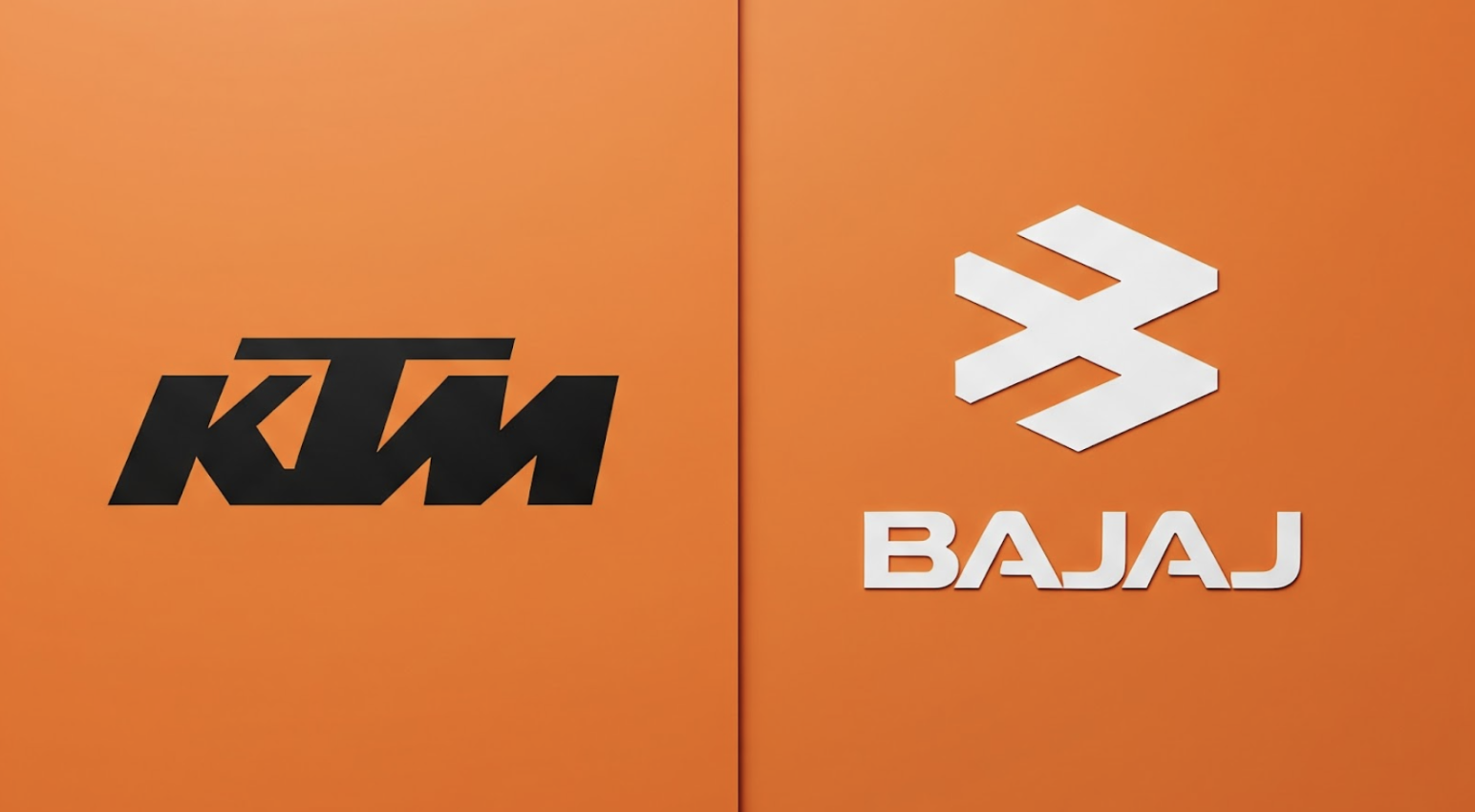 KTM and Bajaj logo